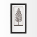Pacific North West Tree Sketch III Melissa Wang Hand Embellished Framed Art Print Matted under Glass from Mercana - Luna Furniture
