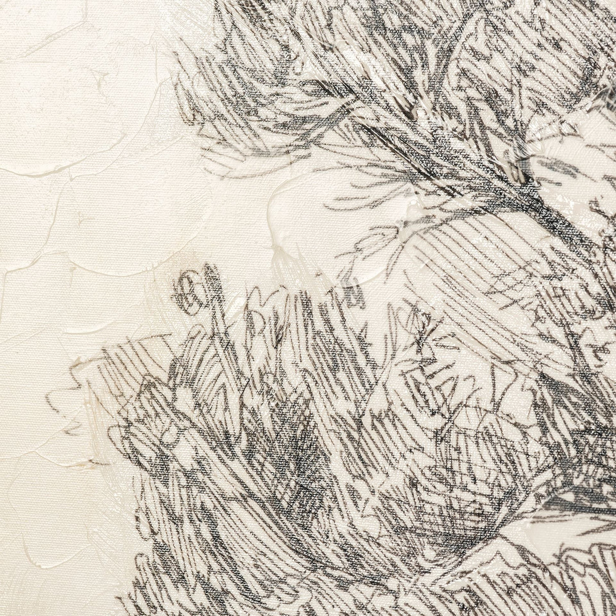 Pacific North West Tree Sketch III by Melissa Wang a Hand Embellished Textured Canvas from Mercana - Luna Furniture