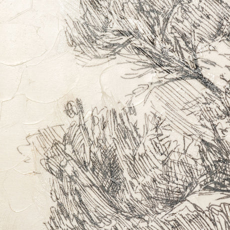 Pacific North West Tree Sketch III by Melissa Wang a Hand Embellished Textured Canvas from Mercana - Luna Furniture