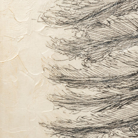 Pacific North West Tree Sketch II by Melissa Wang a Hand Embellished Textured Canvas from Mercana - Luna Furniture