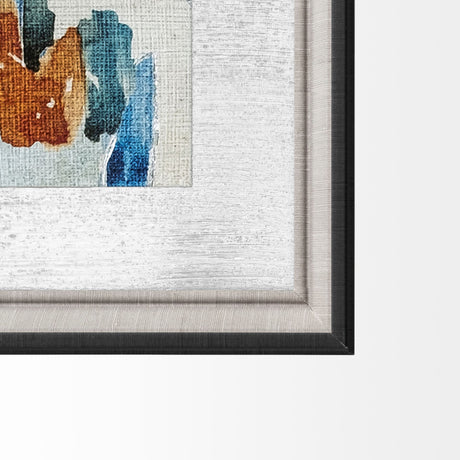 Bohemian Ikat IV by Chariklia Zarris a Hand Embellished Textured Framed Art Print Matted under Glass from Mercana - Luna Furniture