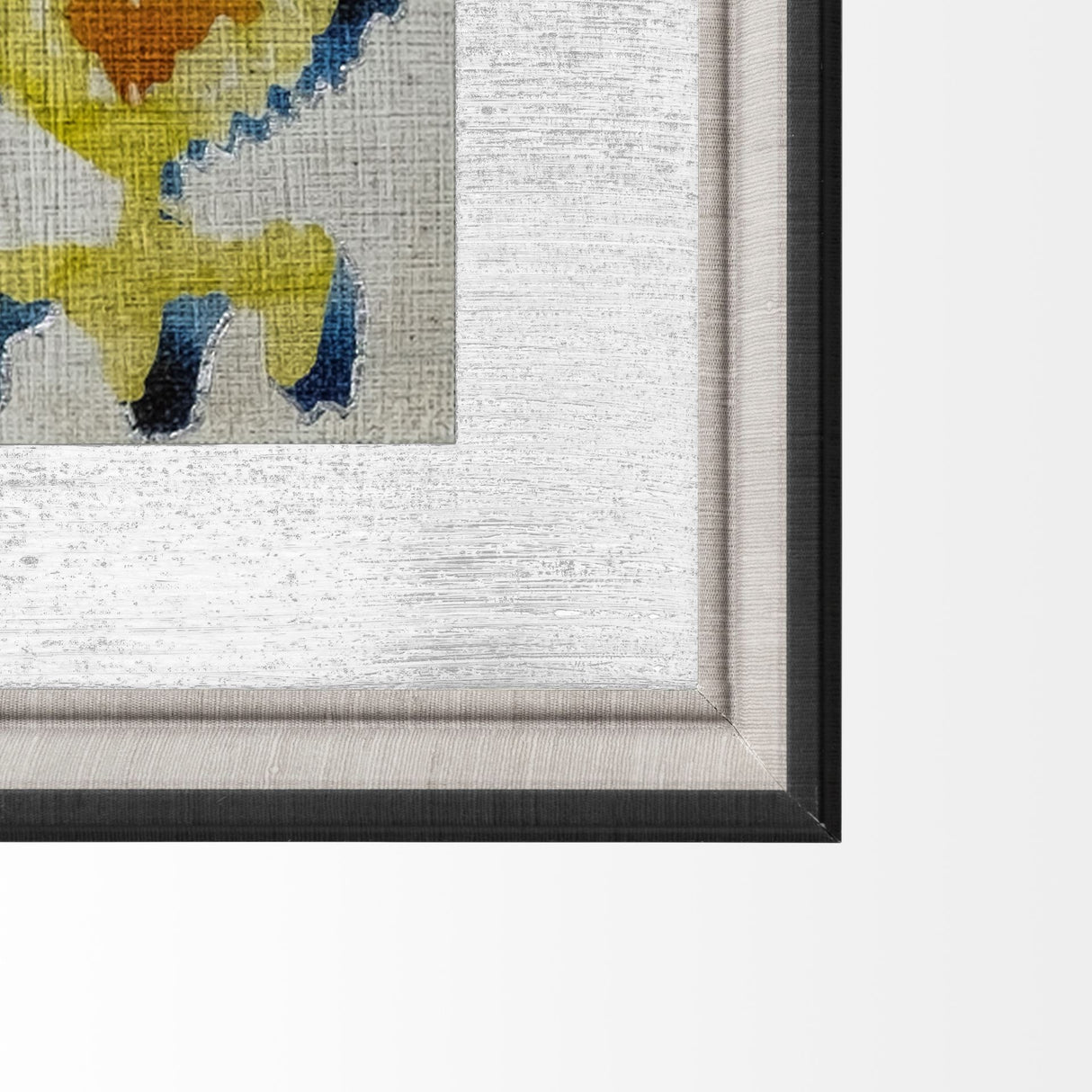 Bohemian Ikat III by Chariklia Zarris Hand Embellished Textured Framed Art Print Matted under Glass from Mercana - Luna Furniture