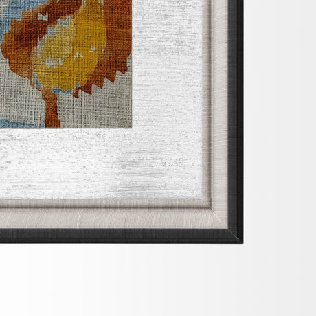 Bohemian Ikat I by Chariklia Zarris a Hand Embellished Textured Framed Art Print Matted under Glass from Mercana - Luna Furniture