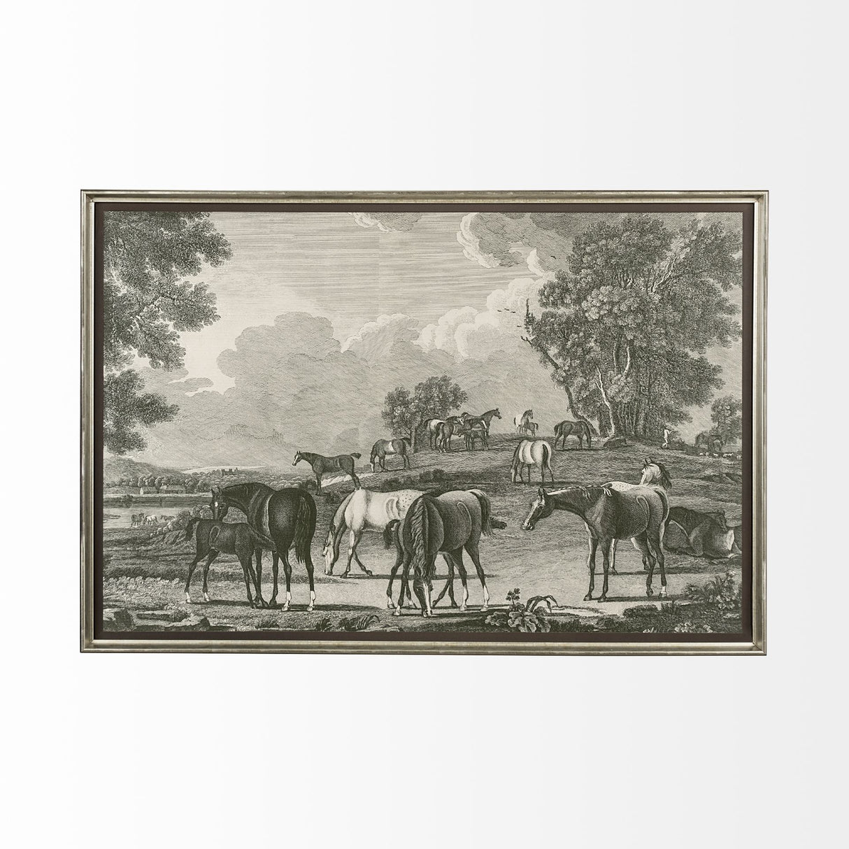 Equestrian Scenes I by Vision Studio a Hand Embellished Textured Framed Art Print Matted under Glass from Mercana - Luna Furniture
