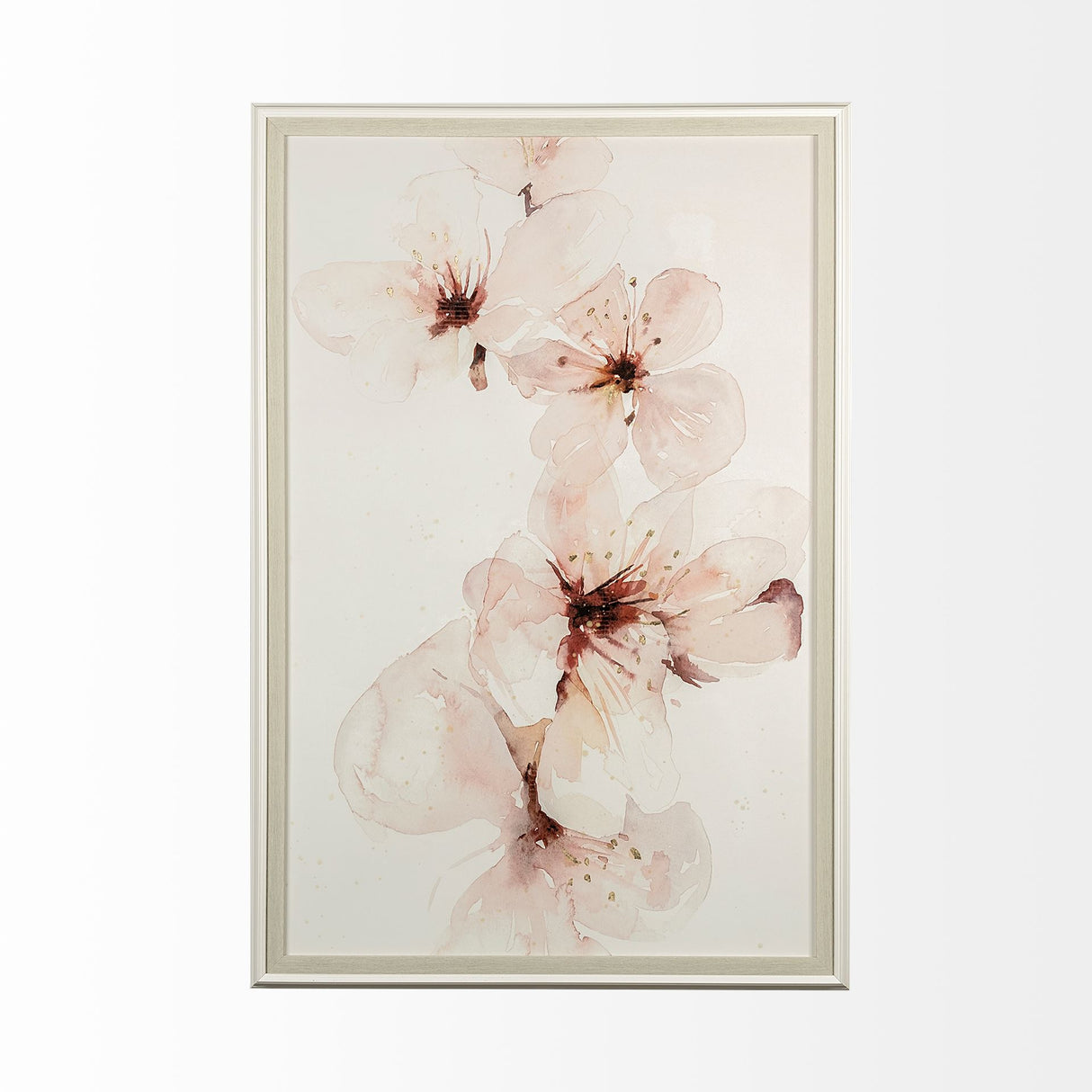Watercolor Blossoms III by PI Studio a Hand Embellished Textured Framed Art Print Matted under Glass from Mercana - Luna Furniture