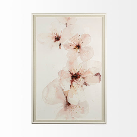 Watercolor Blossoms III by PI Studio a Hand Embellished Textured Framed Art Print Matted under Glass from Mercana - Luna Furniture