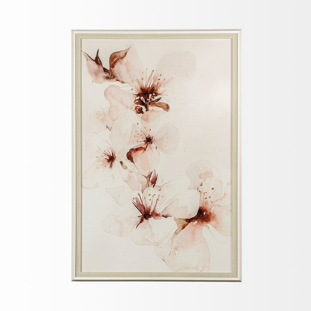 Watercolor Blossoms II by PI Studio a Hand Embellished Textured Framed Art Print Matted under Glass from Mercana - Luna Furniture