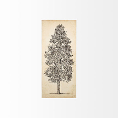 Pacific North West Tree Sketch III by Melissa Wang a Hand Embellished Textured Canvas from Mercana - Luna Furniture