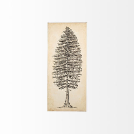 Pacific North West Tree Sketch II by Melissa Wang a Hand Embellished Textured Canvas from Mercana - Luna Furniture