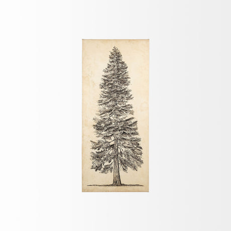 Pacific North West Tree Sketch I by Melissa Wang a Hand Embellished Textured Canvas from Mercana - Luna Furniture