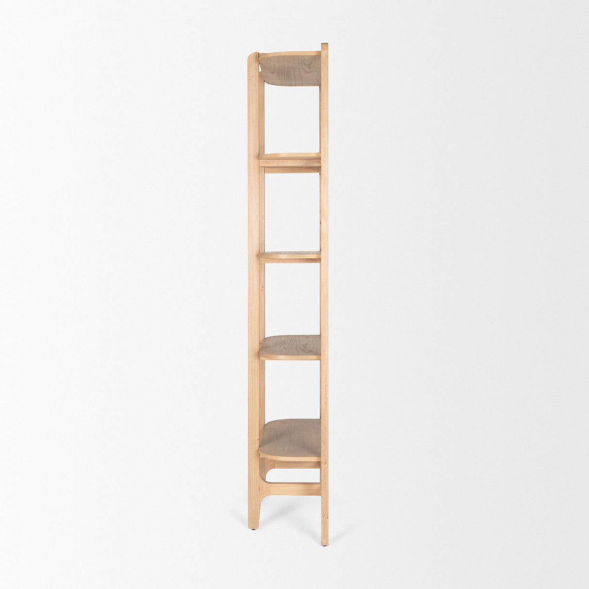 Taylin Light Brown Solid Wood Open Bookshelf from Mercana - Luna Furniture