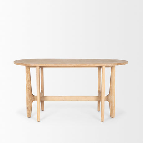 Taylin Light Brown Solid Wood Desk from Mercana - Luna Furniture