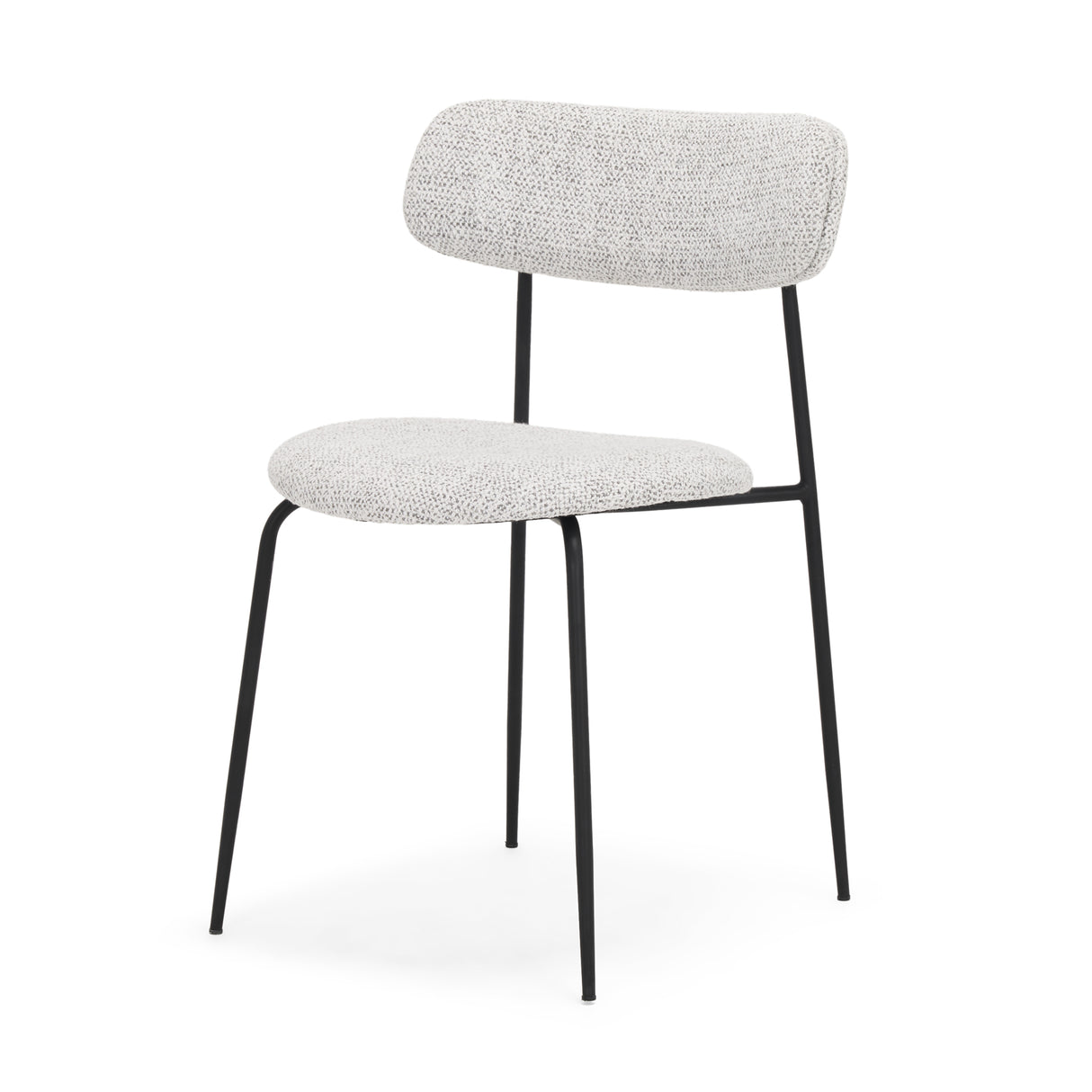 Casey Matte Black Metal w/ Gray Fabric Dining Chair, Set of 2 from Mercana - Luna Furniture