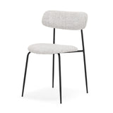 Casey Matte Black Metal w/ Gray Fabric Dining Chair, Set of 2 from Mercana - Luna Furniture