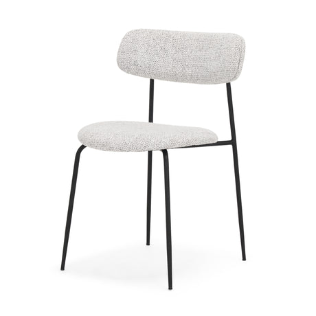 Casey Matte Black Metal w/ Gray Fabric Dining Chair, Set of 2 from Mercana - Luna Furniture