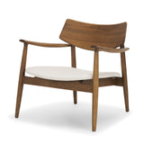 Haggen Medium Brown Oak Wood w/ Cream Fabric Accent Chair from Mercana - Luna Furniture