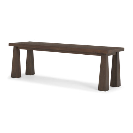 Wolcott Rectangular Dark Brown Solid Wood Bench from Mercana - Luna Furniture