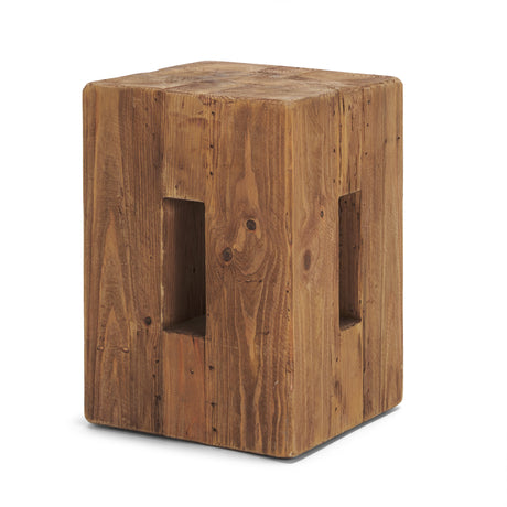 Waylen Natural Wood Block Accent Stool from Mercana - Luna Furniture