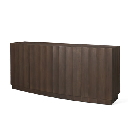 Swanson Dark Brown Wooden Scalloped Sideboard from Mercana - Luna Furniture