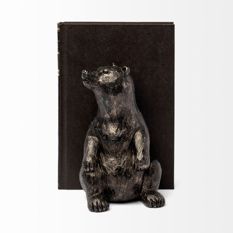 Sleuth (Set of 2) 9L x 8W Grizzly Bear Bookends from Mercana - Luna Furniture