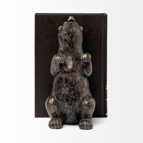 Sleuth (Set of 2) 9L x 8W Grizzly Bear Bookends from Mercana - Luna Furniture