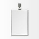 Grimm 24x43 Rectangular Gray Metal Frame Mirror from Mercana - Luna Furniture