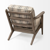 Olympus III Striped Brown Jute Wrapped Wooden Frame Accent Chair from Mercana - Luna Furniture