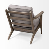 Olympus II Flint Gray Fabric Covered Wooden Frame Accent Chair from Mercana - Luna Furniture