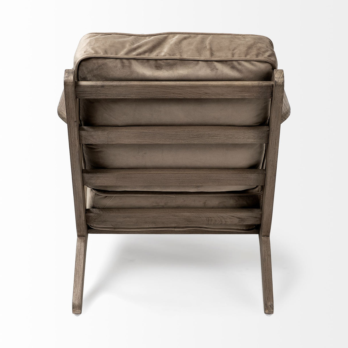 Olympus II Brown Velvet Covered Wooden Frame Accent Chair from Mercana - Luna Furniture