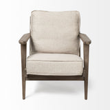 Olympus VI Beige Fabric Wrapped Wooden Frame Accent Chair from Mercana - Luna Furniture