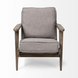 Olympus II Flint Gray Fabric Covered Wooden Frame Accent Chair from Mercana - Luna Furniture