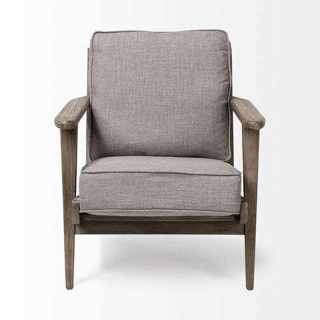 Olympus II Flint Gray Fabric Covered Wooden Frame Accent Chair from Mercana - Luna Furniture