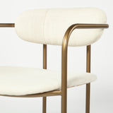 Parker I Cream Fabric Seat Gold Metal Frame Dining Chair, Set of 2 from Mercana - Luna Furniture