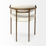 Parker I Cream Fabric Seat Gold Metal Frame Dining Chair, Set of 2 from Mercana - Luna Furniture
