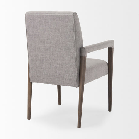 Palisades Grey Fabric Wrap Brown Wooden Frame Dining Chair from Mercana - Luna Furniture