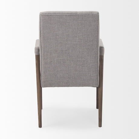 Palisades Grey Fabric Wrap Brown Wooden Frame Dining Chair from Mercana - Luna Furniture