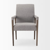 Palisades Grey Fabric Wrap Brown Wooden Frame Dining Chair from Mercana - Luna Furniture