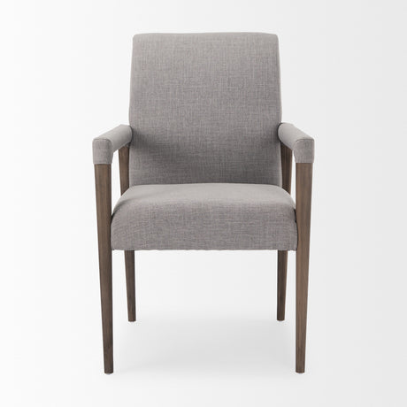 Palisades Grey Fabric Wrap Brown Wooden Frame Dining Chair from Mercana - Luna Furniture