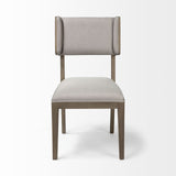 Tenton II Grey Fabric Seat Brown Wood Frame Dining Chair, Set of 2 from Mercana - Luna Furniture