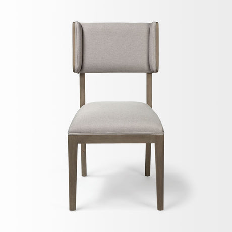 Tenton II Grey Fabric Seat Brown Wood Frame Dining Chair, Set of 2 from Mercana - Luna Furniture