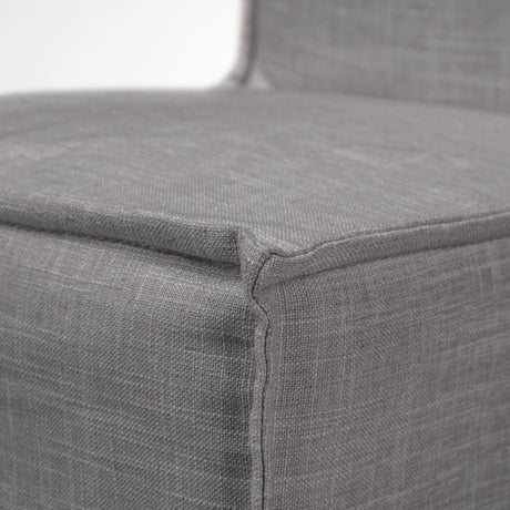 Elbert I Grey Fabric Slip-Cover Brown Wooden Base Dining Chair, Set of 2 from Mercana - Luna Furniture