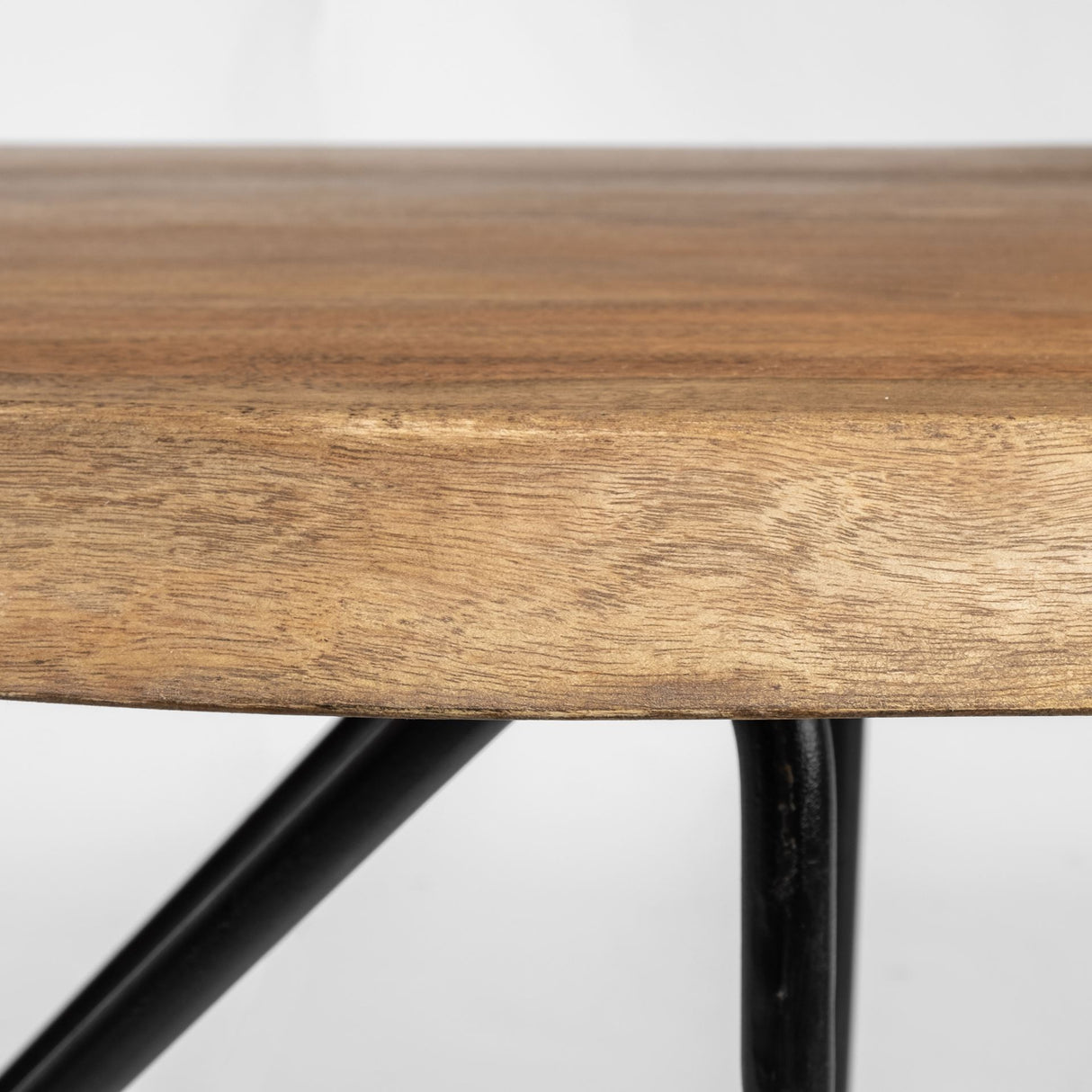 Papillion IV 60L x 26W Natural Solid Wood and Live Edge Iron Office Desk from Mercana - Luna Furniture