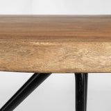 Papillion IV 60L x 26W Natural Solid Wood and Live Edge Iron Office Desk from Mercana - Luna Furniture