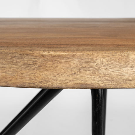 Papillion IV 60L x 26W Natural Solid Wood and Live Edge Iron Office Desk from Mercana - Luna Furniture