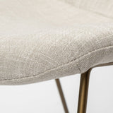 Sawyer II Beige Fabric Wrap Gold Metal Frame Dining Chair from Mercana - Luna Furniture