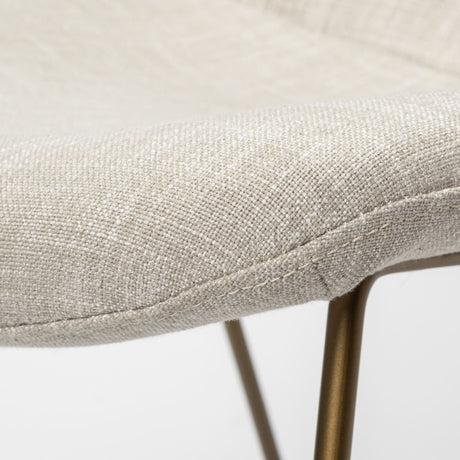 Sawyer II Beige Fabric Wrap Gold Metal Frame Dining Chair from Mercana - Luna Furniture