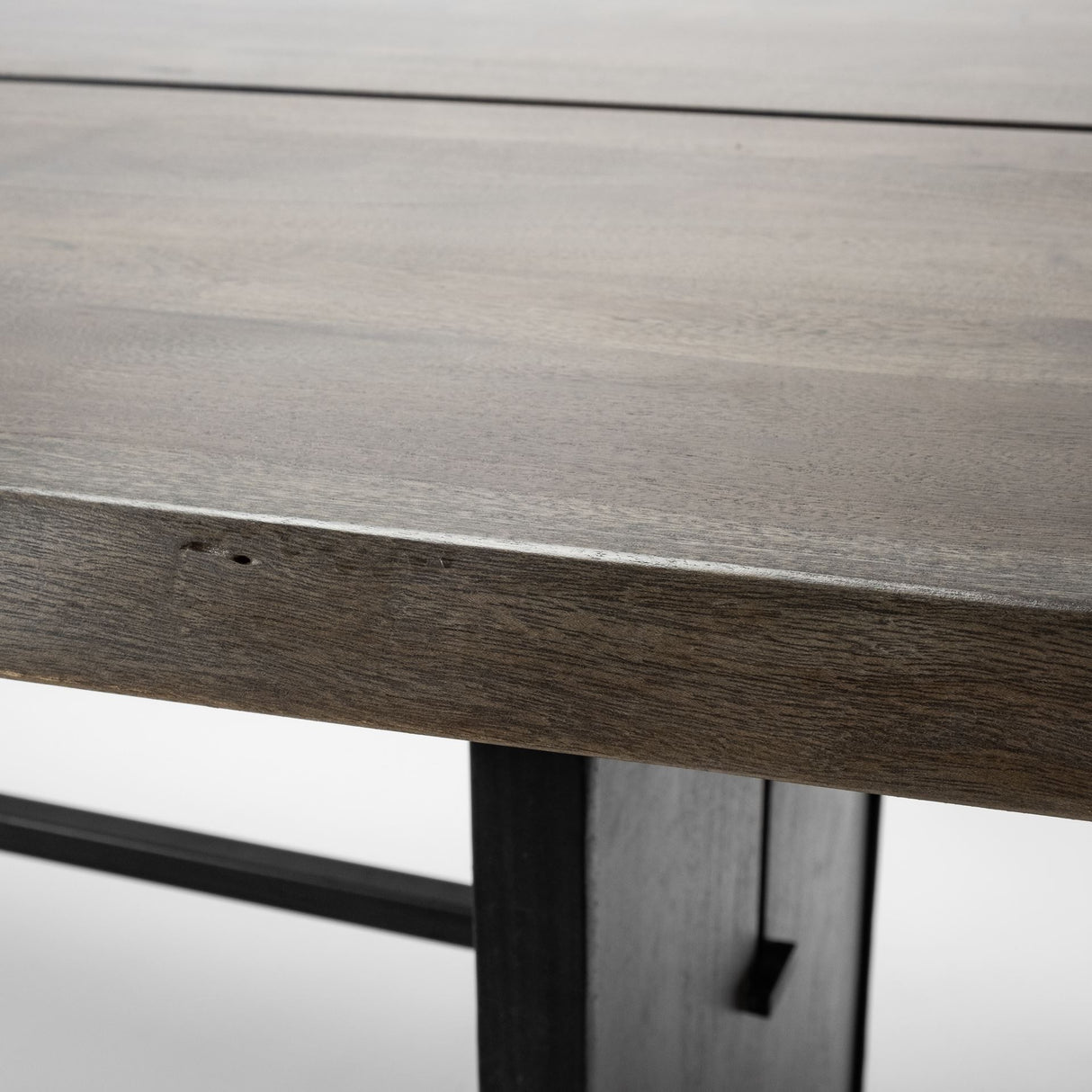 Ledger III 84x38 Brown Solid Wood Top & Base Dining Table from Mercana - Luna Furniture