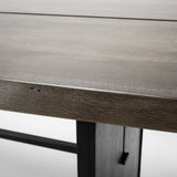 Ledger III 84x38 Brown Solid Wood Top & Base Dining Table from Mercana - Luna Furniture