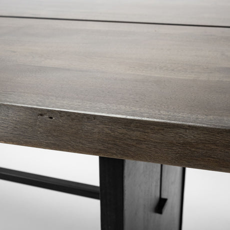Ledger III 84x38 Brown Solid Wood Top & Base Dining Table from Mercana - Luna Furniture