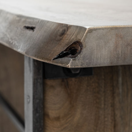 Ledger II 70L x 17W x 30H Live-Edge Wooden Brown Console Table from Mercana - Luna Furniture